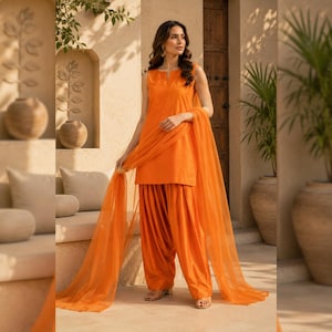 Ethnic Wear Silk Farshi Shalwar Suit | Pakistani Indian Designer Formal Dress | Salwar Kameez For Women