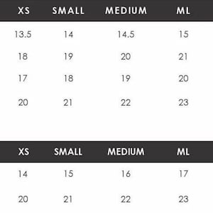 May include: A size chart for shirts and trousers, with measurements in inches. The chart includes sizes XS to XL, detailing shoulder, chest, waist, and hip measurements for shirts, and waist and hip measurements for trousers.