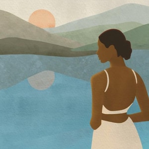Calm - Woman Illustration - Wall Art - Bold Feminine Art