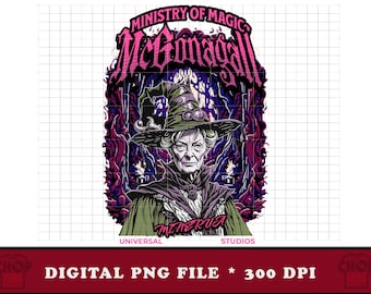 Trolldomsministeriet PNG | Minerva McGonagall digital fil | Inspirerad av Universal Studios | Direkt nedladdning