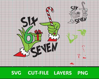 Funny Christmas Green Hands SVG | Candy Cane, Mug Design (Digital Download)