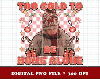 För kallt för att vara ensam hemma PNG | Rolig vinterclipart (direkt nedladdning)
