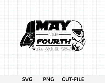 May The 4th Be With You SVG, Trooper Vader SVG, Cricut Cut File, PNG Instant Download