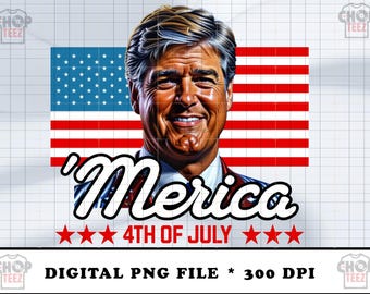 Sean Hannity 'Merica' 4th of July PNG - Patriotic Digital Art (Digital Download)