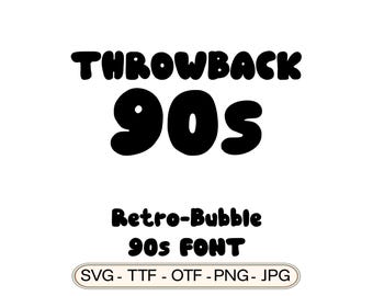 90s Bubbly Font – ThrowBack Retro Display Font, Commercial Use