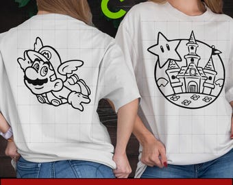 Mario with Wings SVG | Star Castle Cut File (Digital Download)