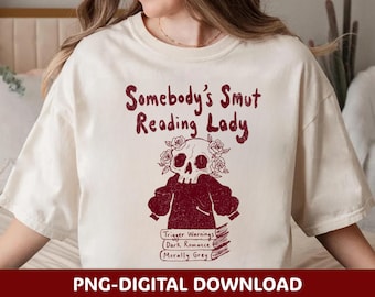 Någons snuskiga läsande dam PNG | Bokflicka PNG | Rolig bok | Sublimering DTF-utskriftsfil | Direkt nedladdning