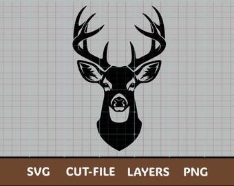 Deer Head SVG | Buck Hunting Decal for Cricut & Silhouette (Instant Download)