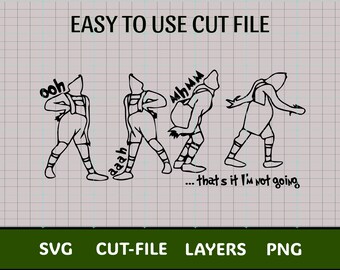 Grinch Walking SVG | Funny Christmas Cut File (Instant Download)