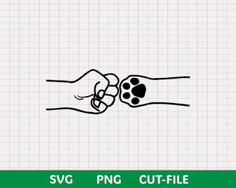 Pugno di zampa di cane in formato SVG, design per maglietta per amanti degli animali (download digitale)