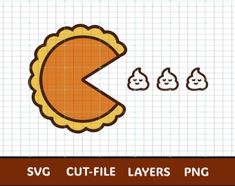 Rolig pumpapaj SVG | Thanksgiving dessert klippfil