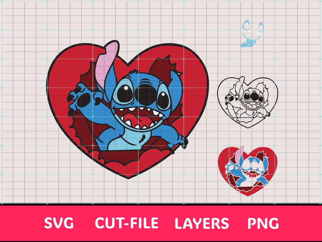 Blue Alien Heart SVG | Cute Alien SVG Cut File | Kawaii Alien Valentine ...