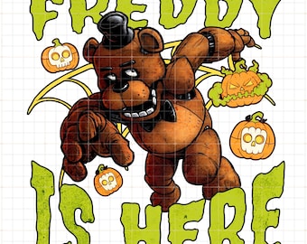Freddy Fazbear PNG | Five Nights at Freddy's utskrivbar clipart (digital nedladdning)