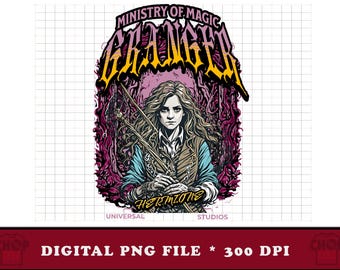 Hermione Granger PNG / Ministero della Magia Clipart / Download digitale di Wizard Art / Tema Universal Studios