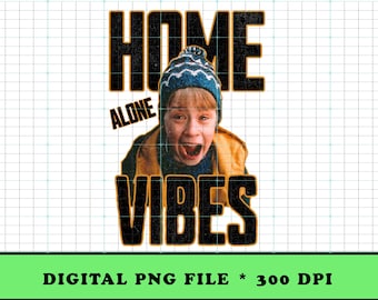 Ensam hemma-vibbar PNG | Rolig julsublimeringsdesign (direkt nedladdning)