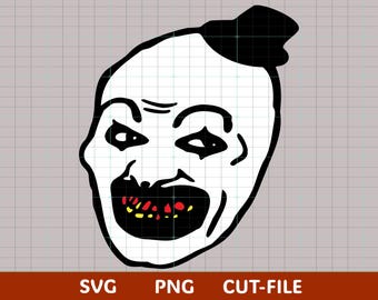 Arte da Cabeça de Palhaço SVG Arquivo de Corte de Terror | 3 Designs Incluídos | PNG | Download Digital para Cricut e Silhouette