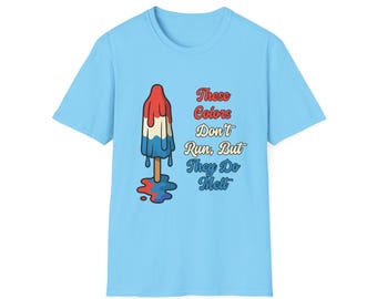 -shirt Rocket Pop Popsicle Rouge Blanc Bleu | Conception patriotique