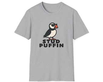 -shirt à clous macareux | T-shirt graphique macareux, illustration d'oiseau mignon