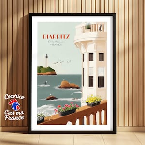 Recuerdo de Biarritz • Francia • Póster BIA4-5