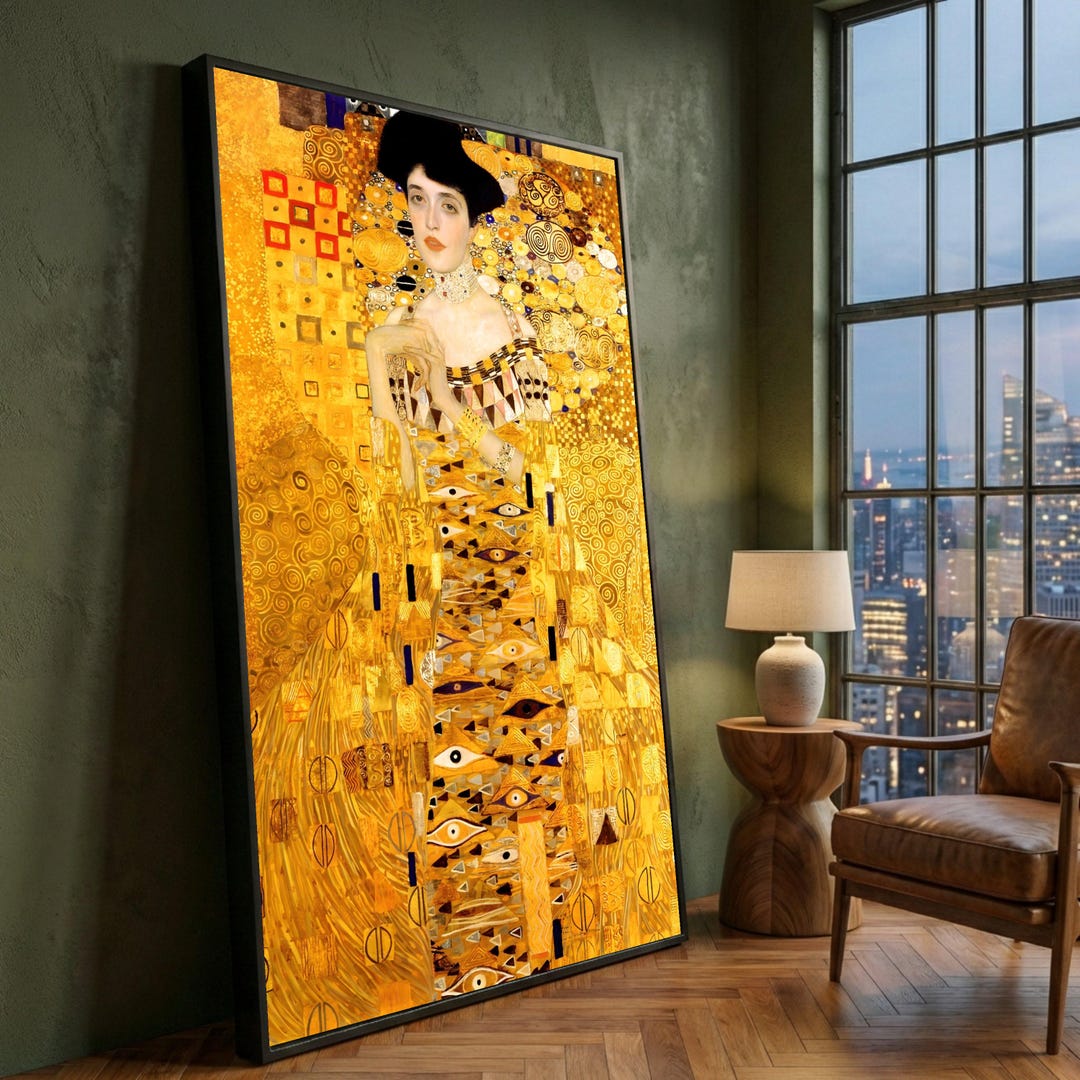 Gustav Klimt Golden Lady Portrait Canvas, Art Nouveau Wall Art ...