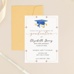 Graduation Invitation - 2025 Graduation, Party Invitation - Digital Download