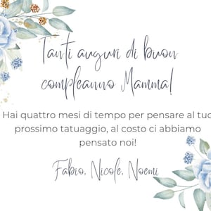 Bigliettino auguri floreale