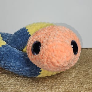 Crochet Cuddly Snake Amigurumi Stuffed Animal Plushie Handmade