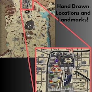 Fallout New Vegas Cartoon Map 16x20 in. image 2
