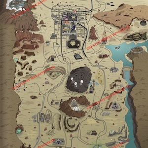Carte dessinée Fallout New Vegas - TÉLÉCHARGEMENT NUMÉRIQUE