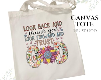 White Canvas Tote with Christian or Nurse Sayings