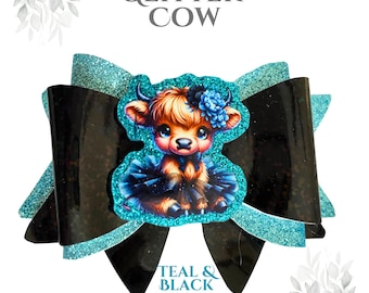 4" Highland Cow Hair Bows with Clip *18 options*