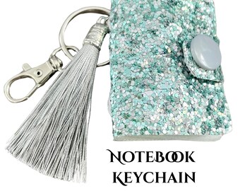 NEW DESIGNS** Mini Notebook Keychain with Tassel over 50 options
