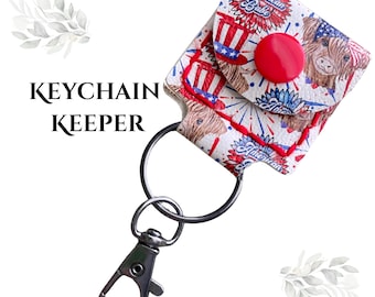 Faux Leather Keychain Keeper: Ring Holder & Quarter Storage *25 design options