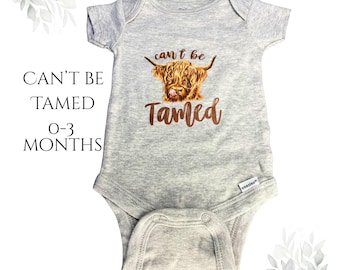 Highland Cow Baby Bodysuits/Onesies