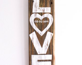 Hochzeit Dekoration Liebe Zeichen aufgearbeiteten Holz Strand Hochzeit Empfang jahrestag jahrgang rustikale weiße Hochzeit Foto Prop Brautdusche Mangoseed