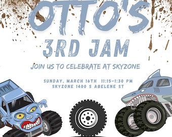 Monster Truck Invitation Template