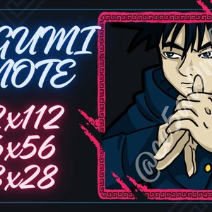 Emote de Sinal de Sombra de Megumi – Emote Twitch/Discord inspirado em Jujutsu Kaisen