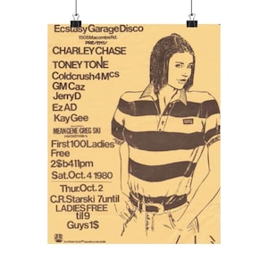 Gig Poster Matte Vertical Posters, Music Lover Wall Art, Retro Vintage Poster Print, Musician Gift, 1980s Band Art, Toney Tone Concert