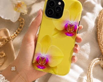 Gelbe Orchidee Magnetische schlagfeste Hüllen
