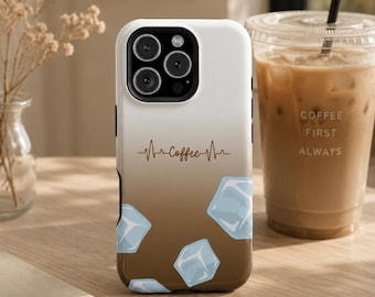 Iced Coffee Handyhülle, Ombre Drink Design, MagSafe Kompatibel