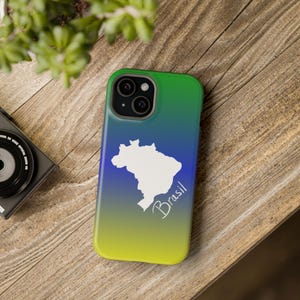 Funda para teléfono con diseño de mapa degradado del Mundial de Brasil / Funda magnética resistente a impactos imagen 7