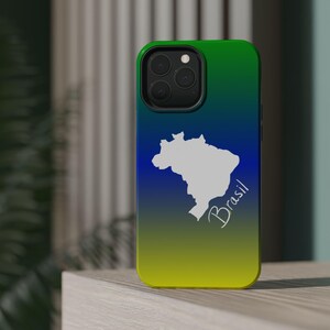 Funda para teléfono con diseño de mapa degradado del Mundial de Brasil / Funda magnética resistente a impactos imagen 9