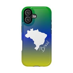 Funda para teléfono con diseño de mapa degradado del Mundial de Brasil / Funda magnética resistente a impactos imagen 2