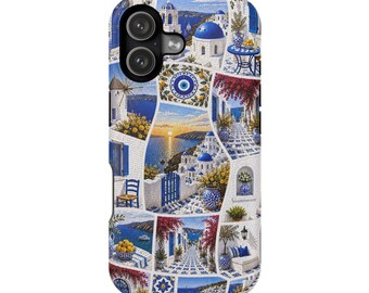 Handyhülle mit Santorini-Collage