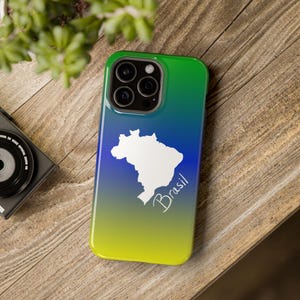 Funda para teléfono con diseño de mapa degradado del Mundial de Brasil / Funda magnética resistente a impactos imagen 6