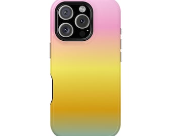 Rosa Gelb Ombre iPhone Hülle - Magnetische Schutzhülle mit Farbverlauf