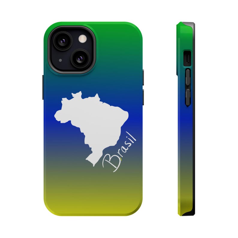 Funda para teléfono con diseño de mapa degradado del Mundial de Brasil / Funda magnética resistente a impactos imagen 10