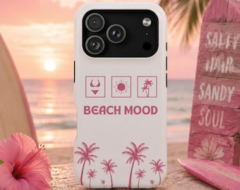 iPhone Hülle, Strand Stimmung, Tropische Palme Bikini Design, Sommer Urlaubs Abdeckung