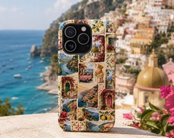 Italian Travel Collage Phone Case | Coastal Villages, Mediterranean Scenery