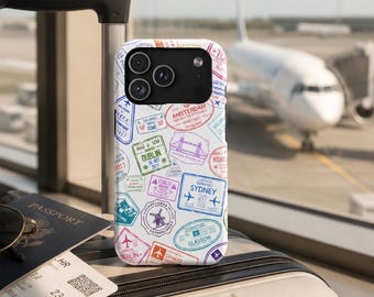 Passport Stamp  Phone Case | Magnetic Impact-Resistant Case